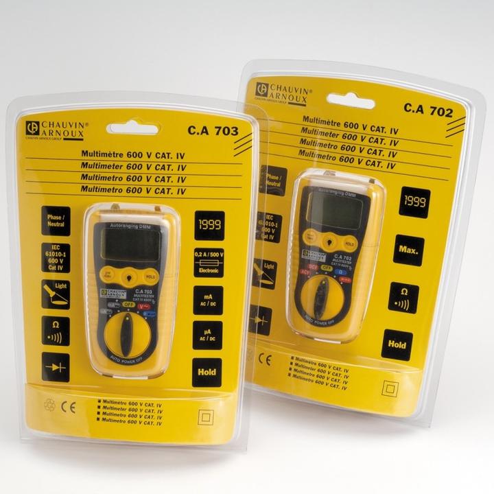 Actual product image Chauvin Arnoux Hand-held multimeter C.A 702 Calibr (CAT IV 600V, CAT III 1000V)
