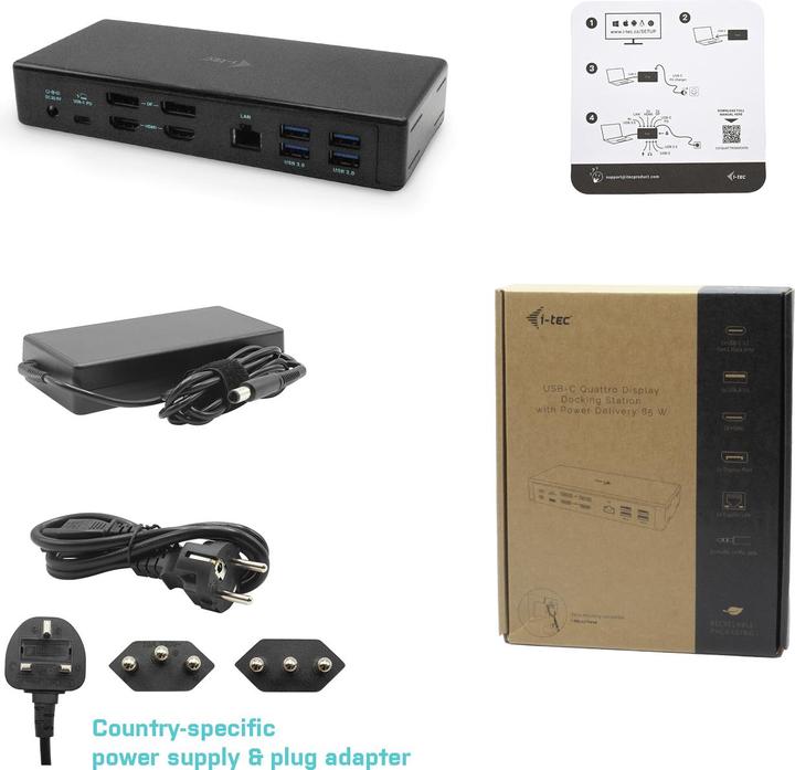 Actual product image i-tec Quattro Display (USB-C, 6 Ports)