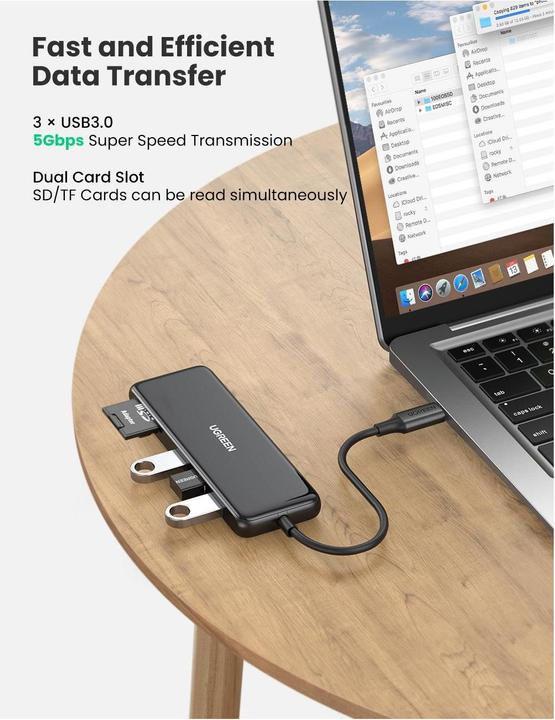 Produktbild Ugreen 6-in-1 4K Hub (USB-C, 6 Ports)