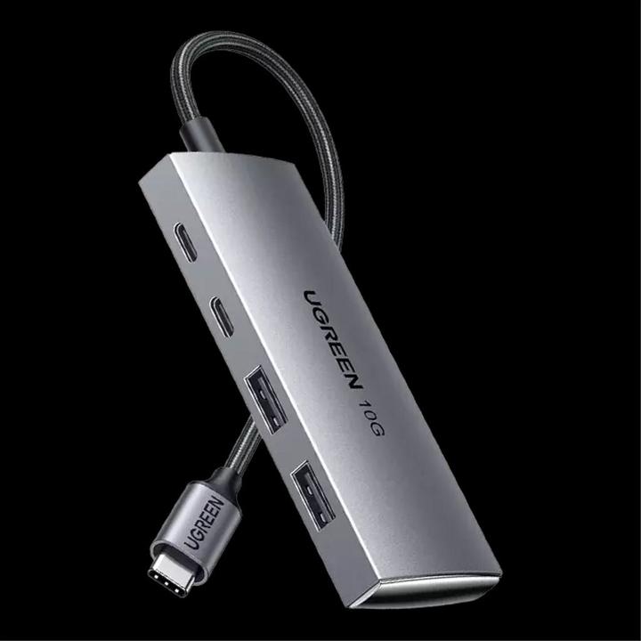 Actual product image Ugreen - Docking Station (30758) - Type-C to 2xUSB-A 3.1, 2xType-C, 10 Gbps - Gray (USB-C)