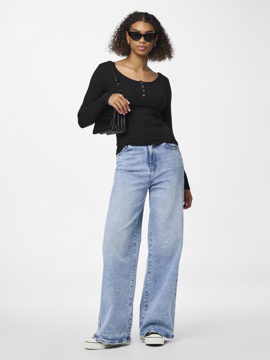 Actual product image Pieces Front buttoned ribbed top (S)