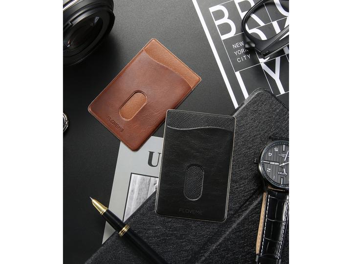 Actual product image Floveme Card holder leather sleeve self-adhesive for smartphones (Universal)