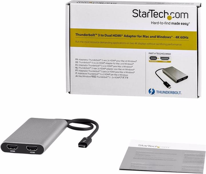 Produktbild StarTech TB32HD24K60 (USB Typ-C, 11.40 cm)
