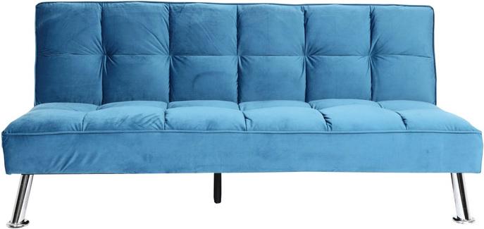 Produktbild Swisshandel24 Sofa HWC-K21, Klappsofa Couch Schlafsofa, Nosagfederung Schlaffunktion Liegefläche 187x107cm  Samt