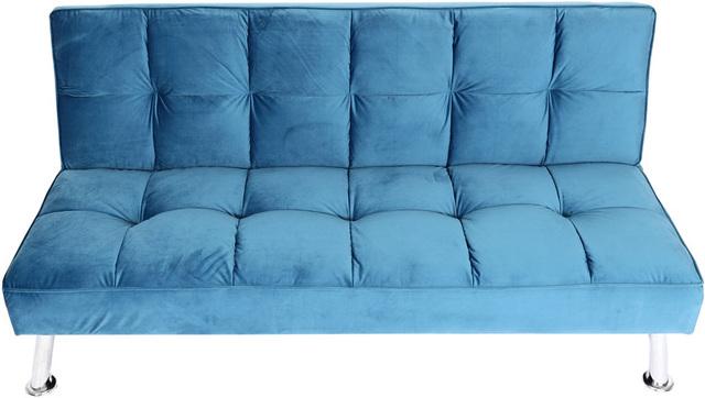 Produktbild Swisshandel24 Sofa HWC-K21, Klappsofa Couch Schlafsofa, Nosagfederung Schlaffunktion Liegefläche 187x107cm  Samt
