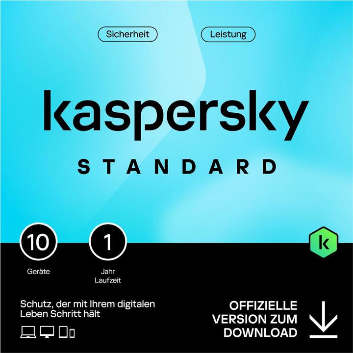 Kaspersky Standard 10device 1year Télécharger (10 Utilisateur, 1 Périphériques/Utilisateurs, 12 mois)