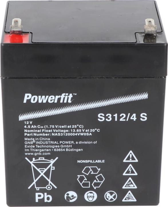 Produktbild Exide Powerfit S312/4 S Blei Akku, Anschluss 4,8mm (12 V, 4 Ah)