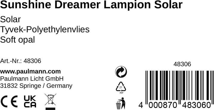 Immagine prodotto Pauleen Lanterna solare Sunshine Dreamer (4 lm, IP44)