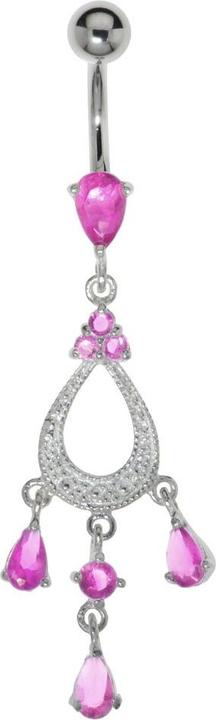 Produktbild Bijouteria Bauchpiercing (Chirurgenstahl 316L, Silber 925, Zirkonia)