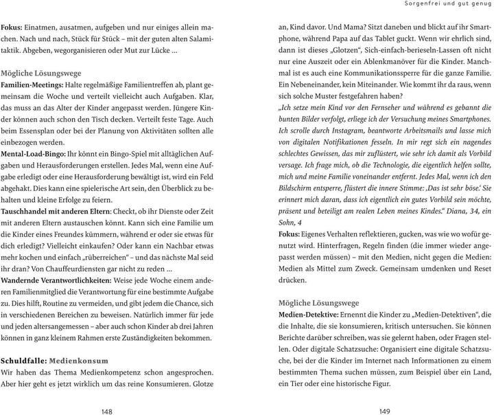 Nutritional values and ingredients Erziehen ohne Schuldgefühle (German, Béa Best, Silke R. Plagge, 2024)