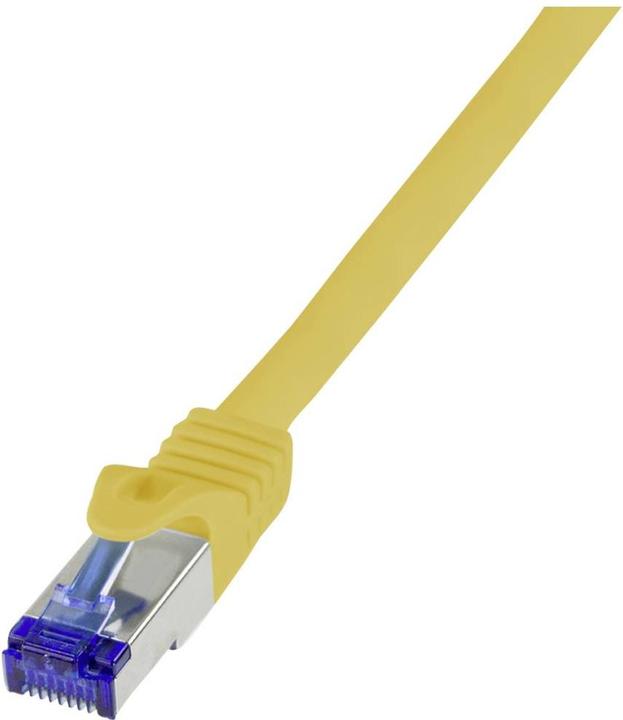 Actual product image LogiLink Patch cord Ultraflex, Cat.6A, S/FTP, 15 m, yellow withCat.7 raw cable, extra flexible & soft cable m (S/FTP, CAT6a, 15 m)