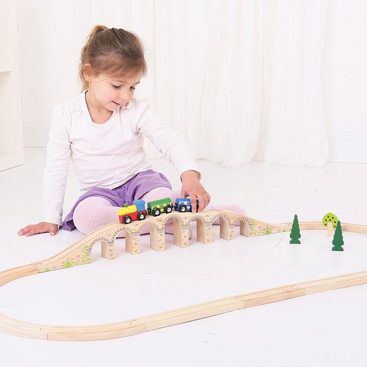 Actual product image Bigjigs Wooden railroad viaduct