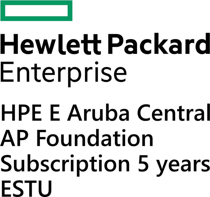 Actual product image HPE E Aruba Central AP, Foundation Subscription, 5 years, E-STU (60 months, Postal warranty)