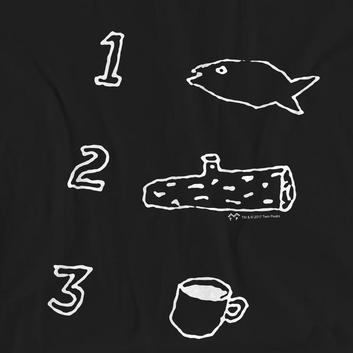 Immagine prodotto Twin Peaks Coffee Log Fish Maglietta Adulto Unisex (XL)