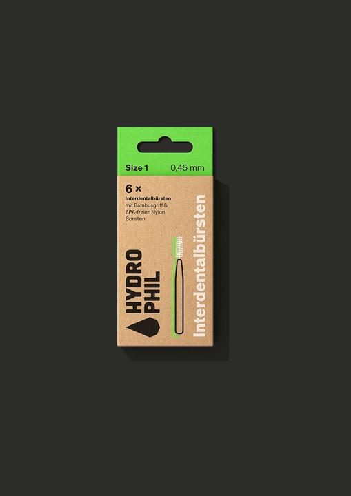 Produktbild Hydrophil Interdentalbürsten 0.45mm Size 1 (6 x, 0.45 mm)