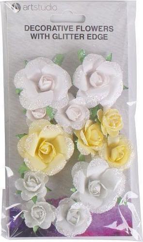 Actual product image Paper flowers with glitter
