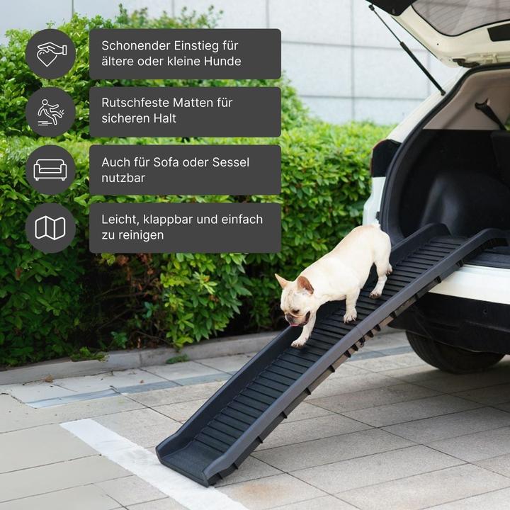Actual product image Hermex Hunderampe Klapp-Rampe Einstieghilfe Aufstiegshilfe Tiertransport (Dog, Foldable)
