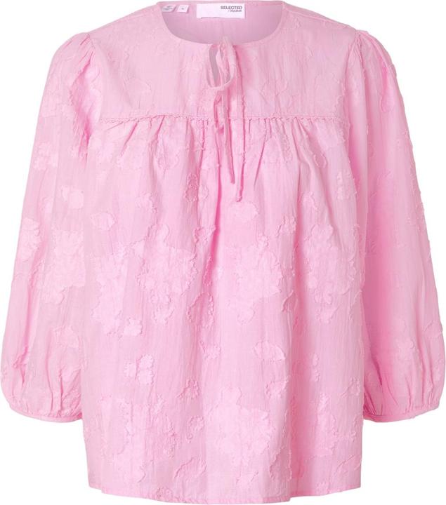 Selected Femme Texturierte Bluse mit 3/4 Ärmeln
