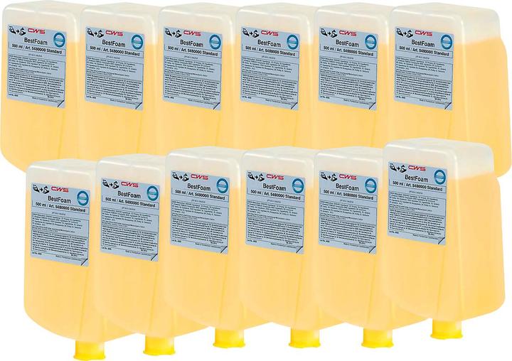 Immagine prodotto CWS Sapone in schiuma, conf. da 12 flaconi da 0,5 l, standard, giallo. (Sapone liquido, 500 ml)