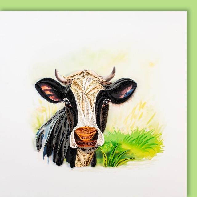 Actual product image Hervorragend Greeting card cow - Quilling card (1 pcs.)