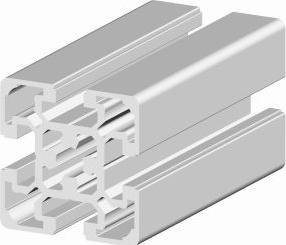 Image du produit Rs Pro Profilé de contreventement en aluminium 50 x 50, 4 rainures de 10mm, longueur 2m