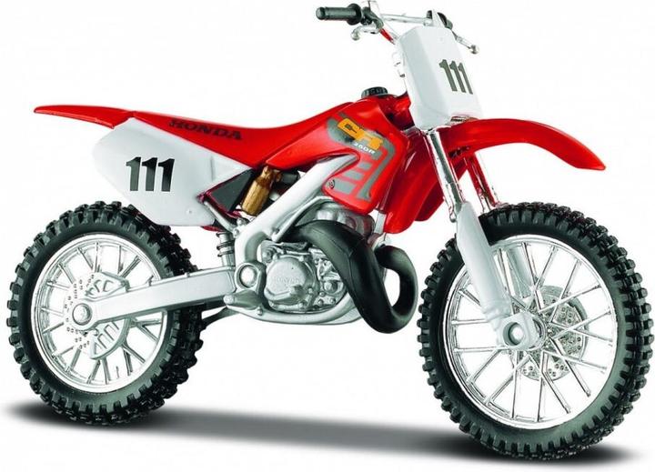 Actual product image Maisto Metallmodell Honda CR250R mit Ständer 1/18