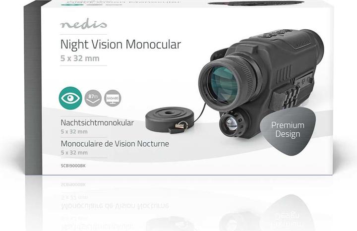 Actual product image Nedis Monocular| Magnification 5x| Objective lens diameter 32 mm| Field of view 87 (5 x, 32 mm)