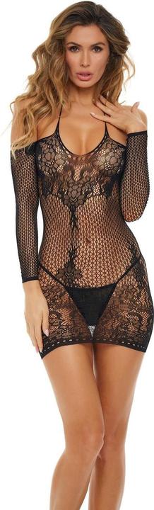 René Rofé Rene Rofe Lingerie Room Service Halter Net Dress Black Einheitsgrösse (One Size)