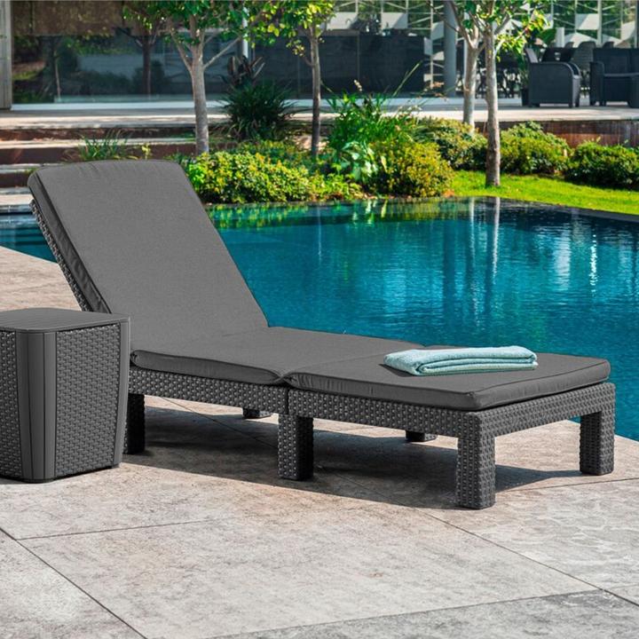 Produktbild Allibert Sonnenliege Daytona anthrazit - Rattanoptik (195 cm)