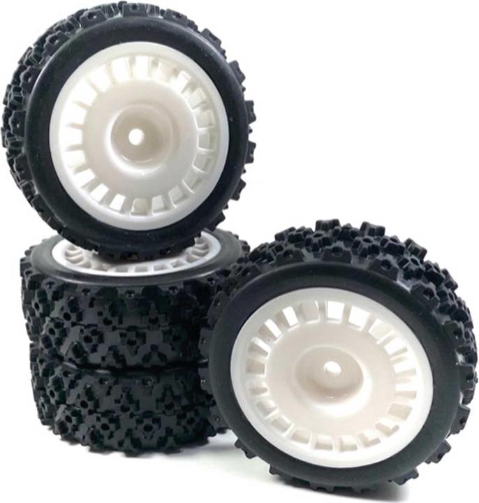 Produktbild Absima 1:10 Räderset "Rally Block Design" weiss (4)