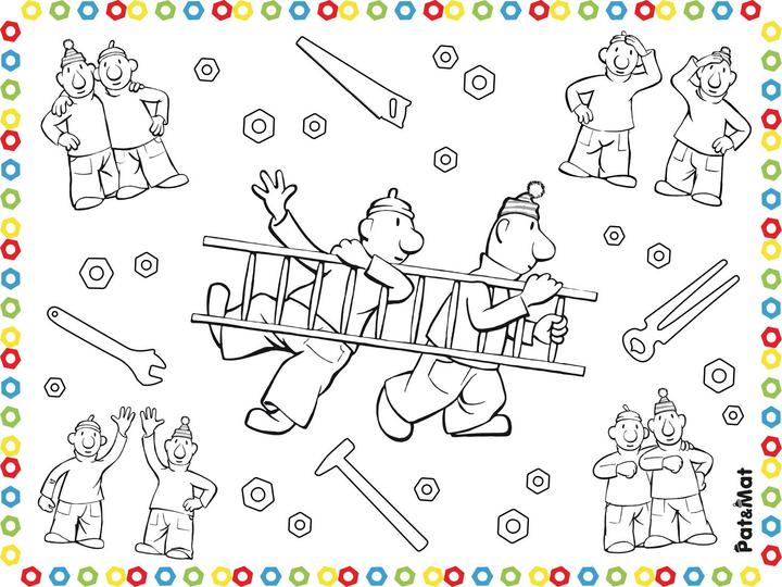 Immagine prodotto Folat Modelli di tovagliette da colorare Neighbour & Neighbour, 6 pezzi.