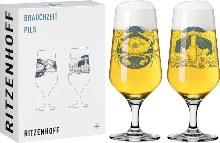 Produktbild Ritzenhoff 2ER-Set Pils-Glas Brauchzeit (0.37 l)