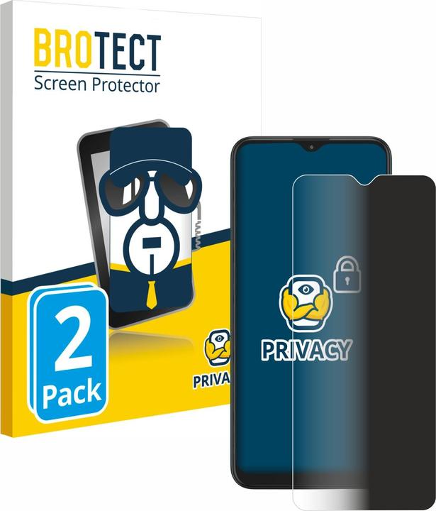 Actual product image BROTECT Anti-spy privacy film Blue light protection film (2 Piece, Motorola Moto G9 Play)