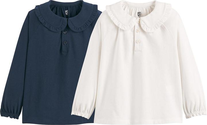 Image du produit La Redoute Collections Lot de 2 t-shirts manches longues col bubon (86)