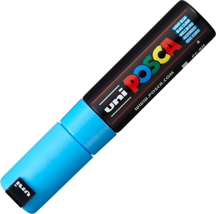 Actual product image Posca Marker PC-8K wedge tip (Blue, 8 mm, 1 x)