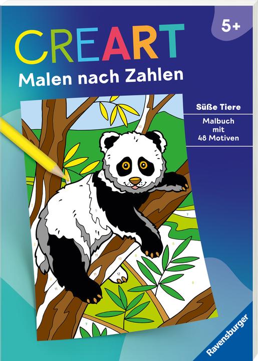 Produktbild Ravensburger CreArt Malen nach Zahlen ab 5: Süsse Tiere, Malbuch, 48 Motive