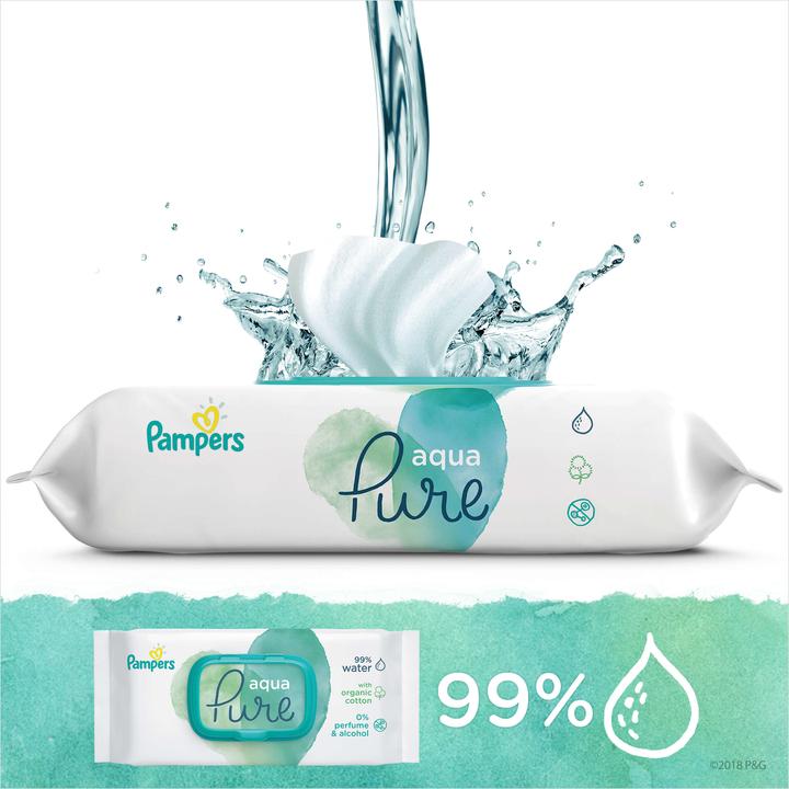 Actual product image Pampers Aqua Pure (144 Piece)