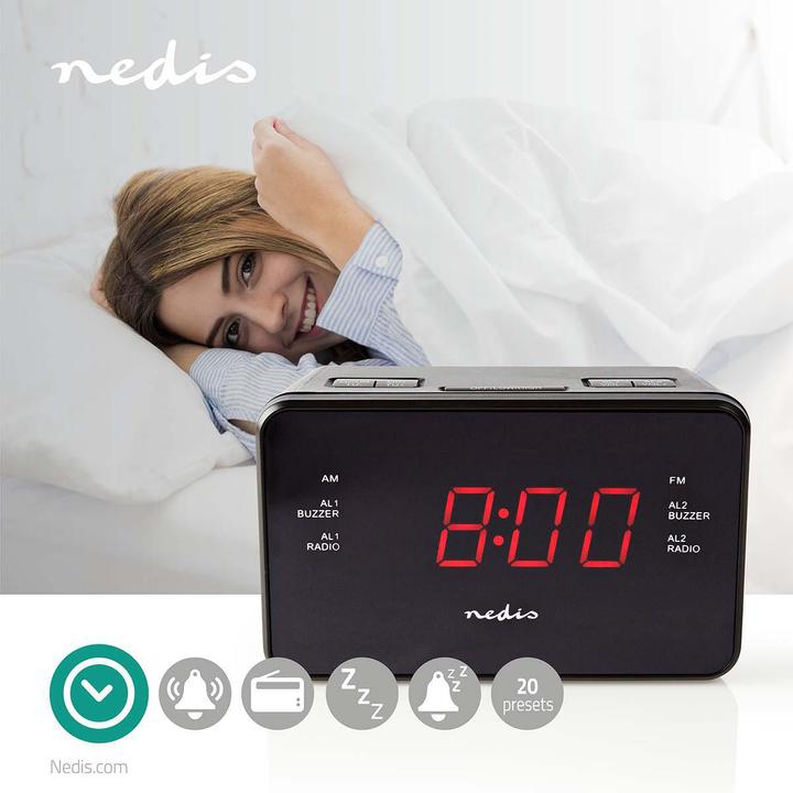Actual product image Nedis Digital clock radio with LED display (0.9 inch) FM