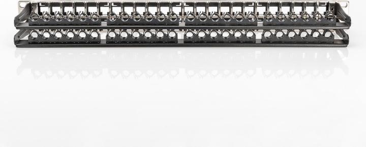 Actual product image Digitus Patch Panel housing 1U for Keystone modules 48-Port 48,3cm 19inch black RAL 9005