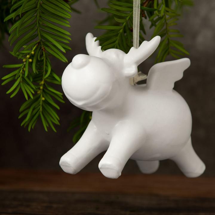 Actual product image Casativo Porcelain Hanging Reindeer Decoration