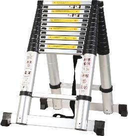 Produktbild Manser HWC Aluminium Teleskop-Doppelstufenleiter bis 3.80 m - 13 Sprossen (Gerüst, 380 cm)