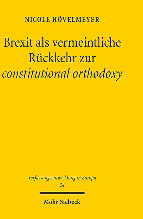 Produktbild Hövelmeyer:Brexit als vermeintliche Rüc (Deutsch, Nicole Hövelmeyer, 2024)