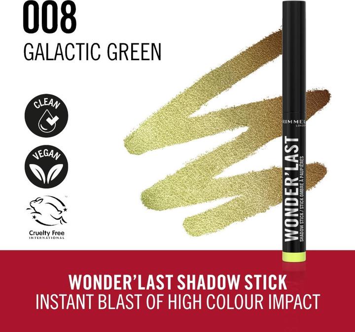 Produktbild Rimmel London Wonder'Last Shadow Stick (008 Galactic Green)