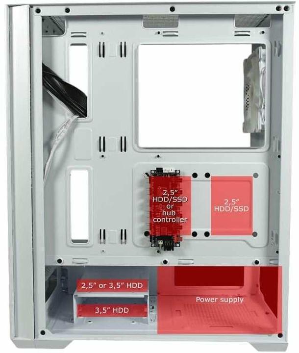 Produktbild LC-Power Geh?use Micro-ATX 717W white USB3.2/Audio,o.Netzteil (mATX, Mini-ITX, ATX)