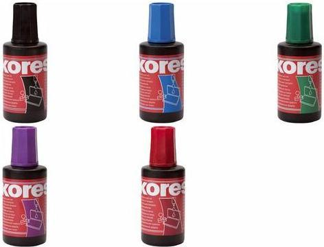 Actual product image Kores Stamping ink red