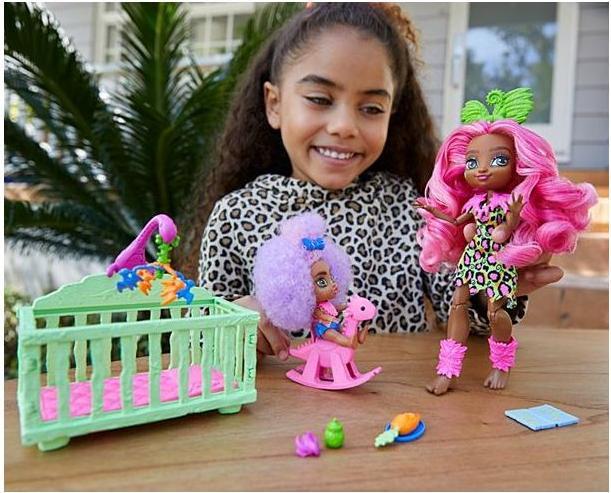 Actual product image Cave Club Wild About Babysitting Playset + Fernessa & Furrah Dolls
