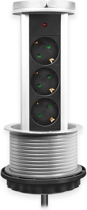 Actual product image LogiLink Pop-Up power strip (3 x, CEE 7/3, 1.80 m)