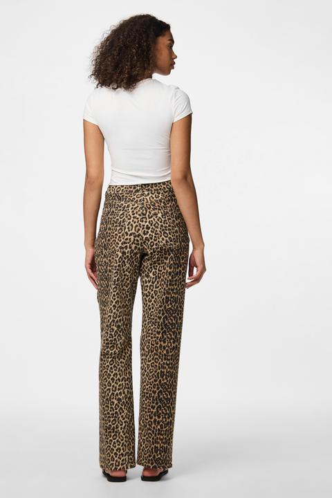 Produktbild Pieces PCSALUME HW Leoprint Straight Fit Jeans (31)
