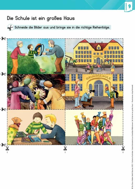 Actual product image Grundschule Anfangsunterricht. Unterrichtsmaterial zum Kamishibai-Bildkartenset: Die Schule ist (German, Katharina Ruckhaber, 2023)