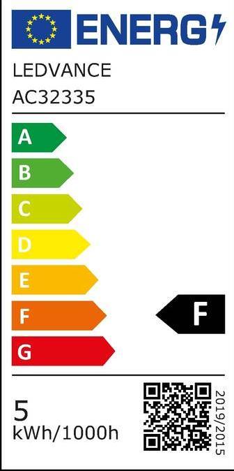Energy Label Osram Star Classic P (E14, 40 W, 470 lm, 1 x, F)